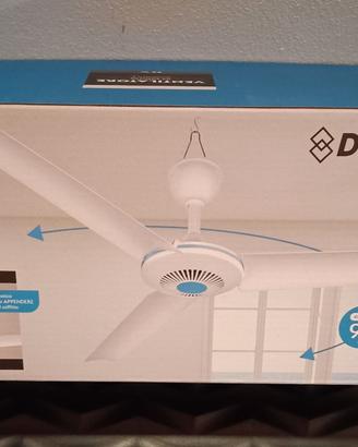 VENTILATORE A SOFFITTO PORTATILE 90CM CON GANCIO