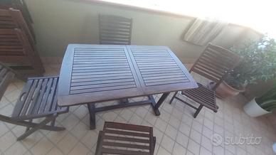 Tavolo da giardino o terrazzo in legno nuovissimo