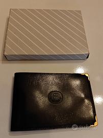 PORTA ASSEGNI FANTONI colore nero, in vera pelle