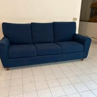Divano 3 posti blu