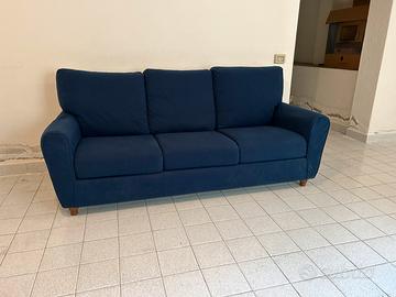 Divano 3 posti blu