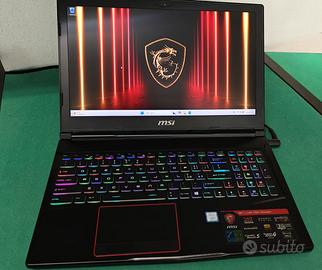 Notebook Gaming MSI G63VR 7RF I7, 16 Gb,8 GB video