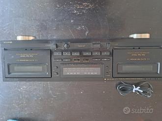 Pioneer Stereo double cassette deck CT-W208R  			