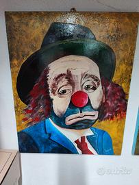 Clown triste Acrilico su tela 40*50 quadro