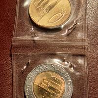 200 e 500 lire San Marino FDC
Fior di conio del 19