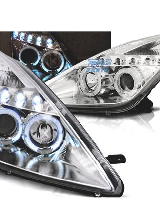 FARI TOYOTA CELICA T23 99-05 LED OCCHI ANGEL CROMA