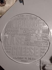 Piatto di servizio per formaggi in vetro