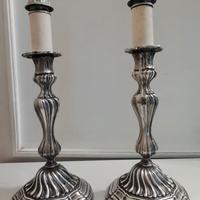 Antica coppia di candelieri  1650 Italia Barocco