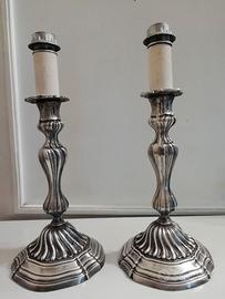 Antica coppia di candelieri  1650 Italia Barocco