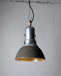Lampada a sospensione industriale Art Decò anni 30