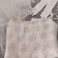 Abito da sposa completo velo e guanti