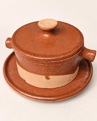 Pentola in terracotta  refrattaria completa