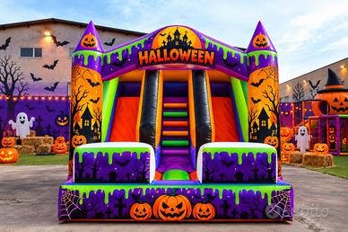 Scivolo Gonfiabile Tema Halloween Personalizzabile