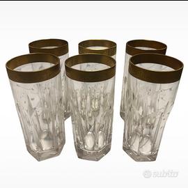 Set 6 bicchieri in cristallo Comolla Milano