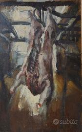 vecchio cartone ad olio 