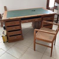 Scrivania vintage anni 50/60 cm. 158x98