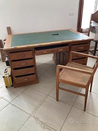 Scrivania vintage anni 50/60 cm. 158x98