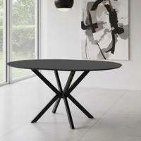 Tavolo rotondo allungabile nero ardesia 110x76h