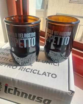 Bicchieri Ichnusa in vetro riciclato – Set 2 pezzi
