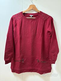 Felpa con borchie e zip