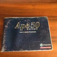 Libretto uso e manutenzione ape 50 europe