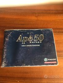 Libretto uso e manutenzione ape 50 europe