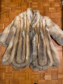 Cappotto vintage in vera pelliccia di volpe