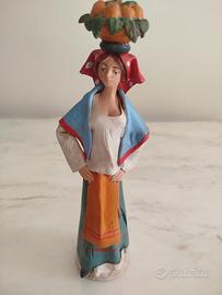 Statuina Popolana Siciliana in terracotta 