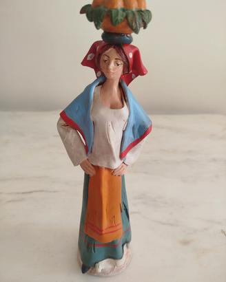 Statuina Popolana Siciliana in terracotta 
