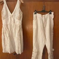 Blusa e pantaloni in puto lino