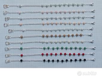 100 Bracciali/Cavigliere con Acriliche Cerate 5mm