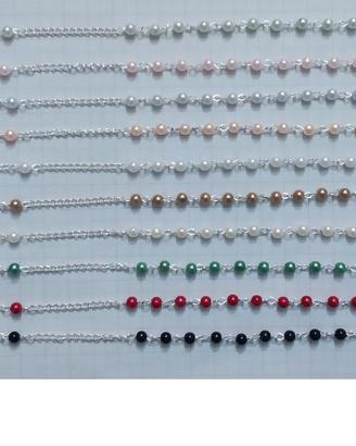 100 Bracciali/Cavigliere con Acriliche Cerate 5mm