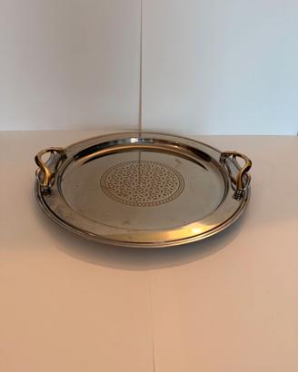 Vassoio rotondo cm. 31 Inoxpran vintage