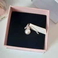 Charm Miluna perle in oro bianco con brillante