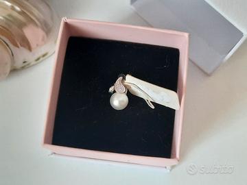 Charm Miluna perle in oro bianco con brillante