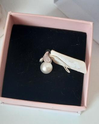 Charm Miluna perle in oro bianco con brillante