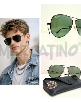 OCCHIALI DA SOLE RAYBAN POLARIZZATI NERI 3025 002/