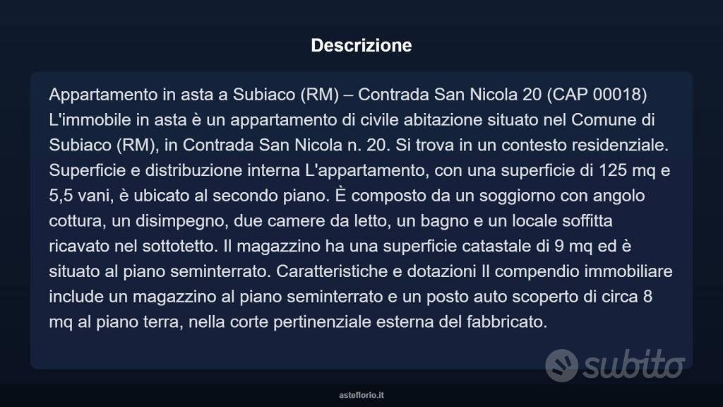Appartamento – Subiaco, S. Nicola - Vista 4