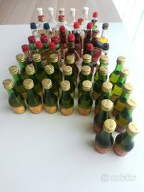 Bottiglie mignon vintage alcoolici da collezione