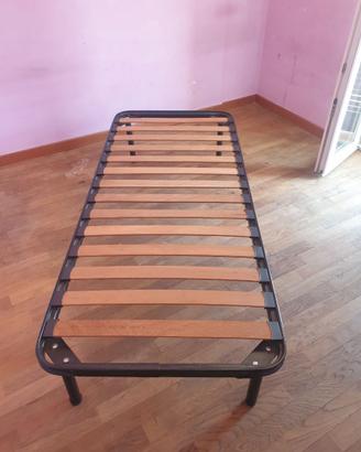 Rete con doghe in legno letto singolo