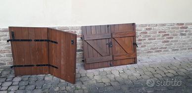 Serramento in larice color noce