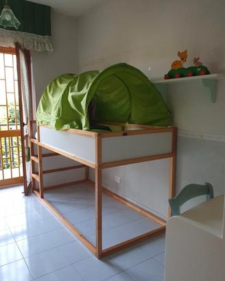 letto soppalcato ikea kura