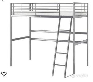 Letto a soppalco IKEA una piazza e mezzo - grigio