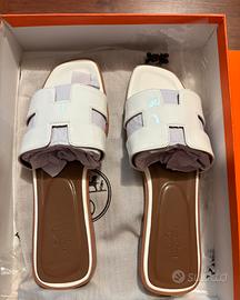 Sandali Hermes da donna bianchi taglia 37