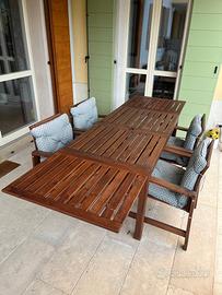 set giardino tavolo e sedie in legno Ikea Äpplarö 