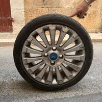 4 CERCHI IN LEGA 16" ORIGINALI +GOMME FORD FIESTA 