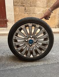 4 CERCHI IN LEGA 16" ORIGINALI +GOMME FORD FIESTA 