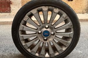 4 CERCHI IN LEGA 16" ORIGINALI +GOMME FORD FIESTA 