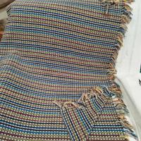 coperta  blu cotone