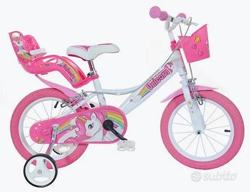Bicicletta Bambina 14" Unicorn 4-6 anni